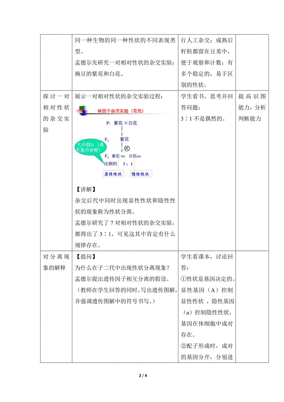 分离定律教案.doc_第2页