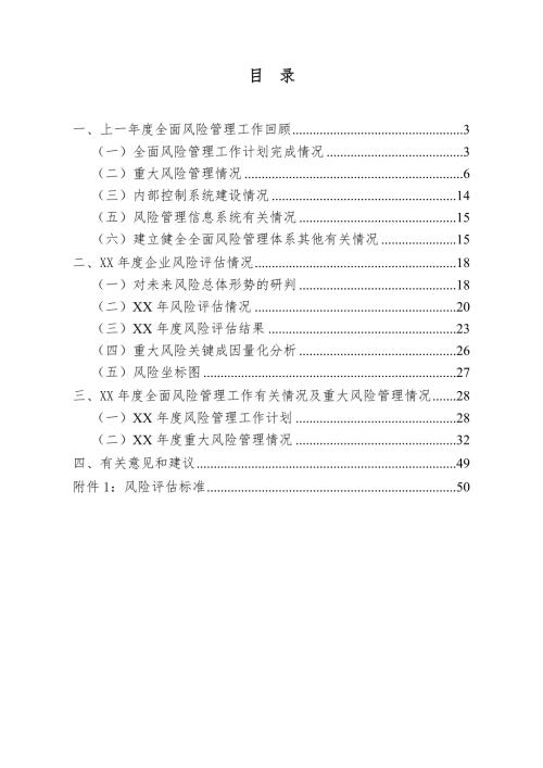 公司全面风险管理报告.doc