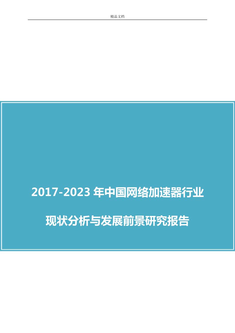 中国网络加速器行业分析报告.docx_第1页