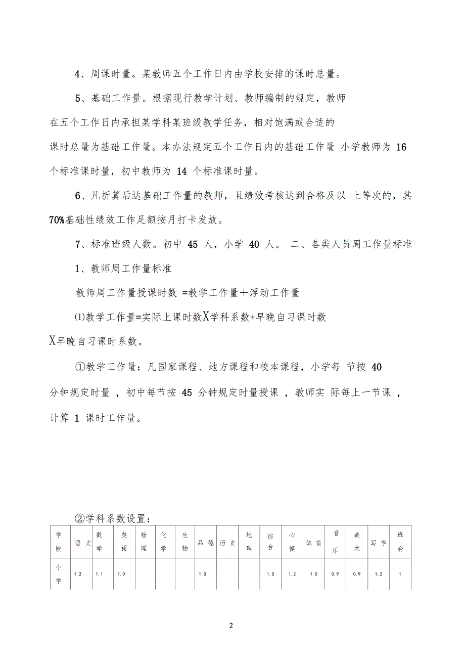 义务教育学校正式工作人员工作量核定标准.doc_第2页