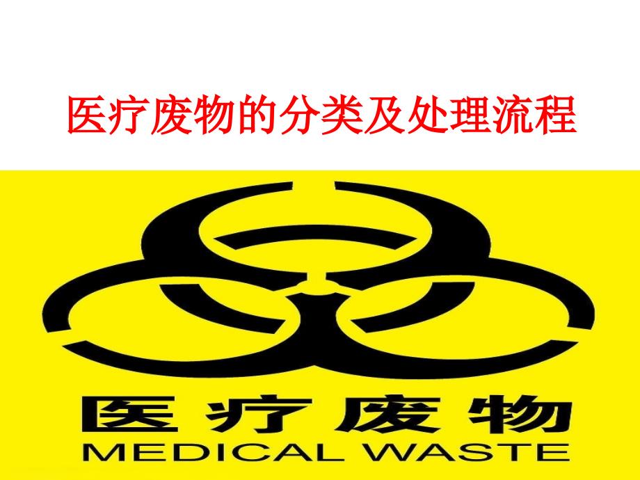 医疗废物的分类及处理流程PPT.ppt_第1页