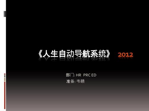 人生自动导航系统课件.ppt