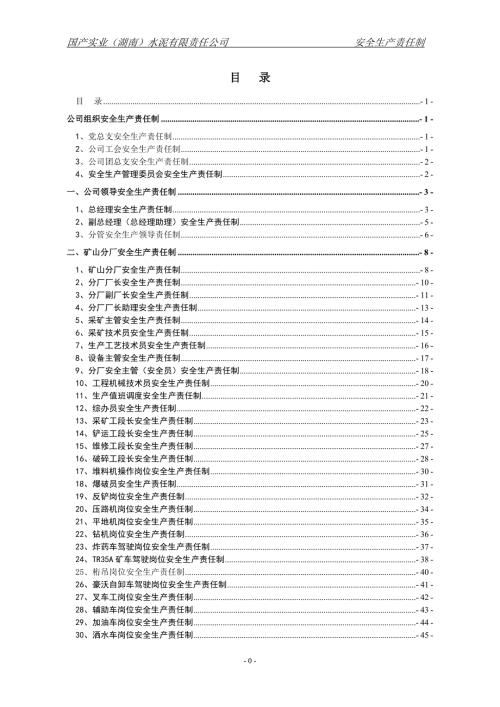 安全生产责任制制度规范工作范文实用文档.doc