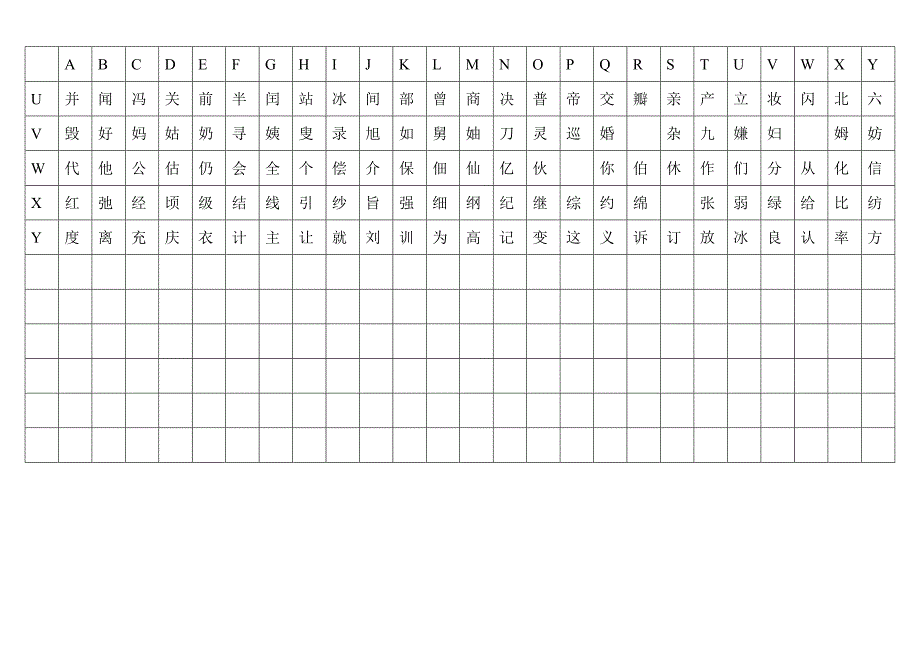 五笔字形输入法练习表.doc_第3页