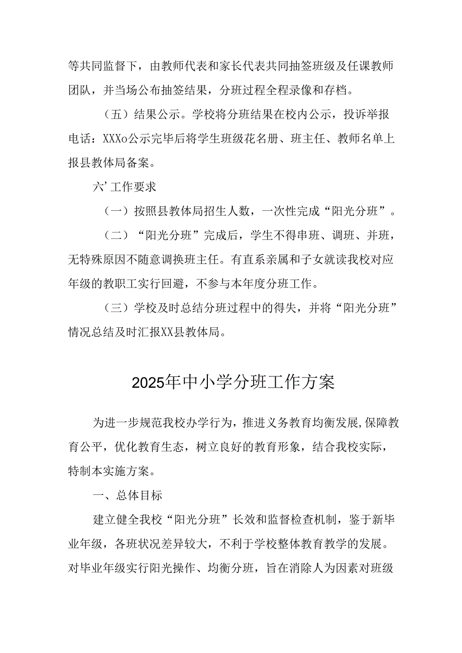 2025年开展中小学分班工作实施方案 （12份）.docx_第3页