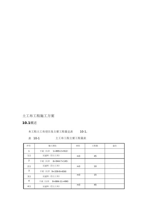 土工布工程施工方案完整版.doc