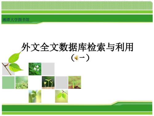 外文全文数据库PPT课件.ppt