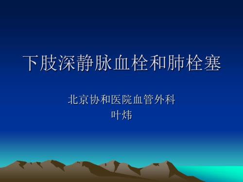 下肢深静脉血栓PPT课件.ppt