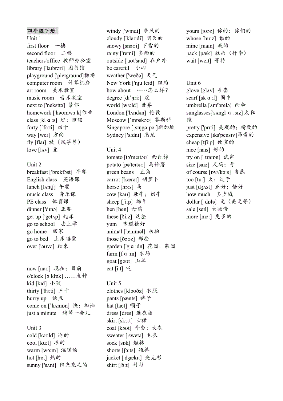 人教版三年级起点小学英语单词PEP.doc_第3页