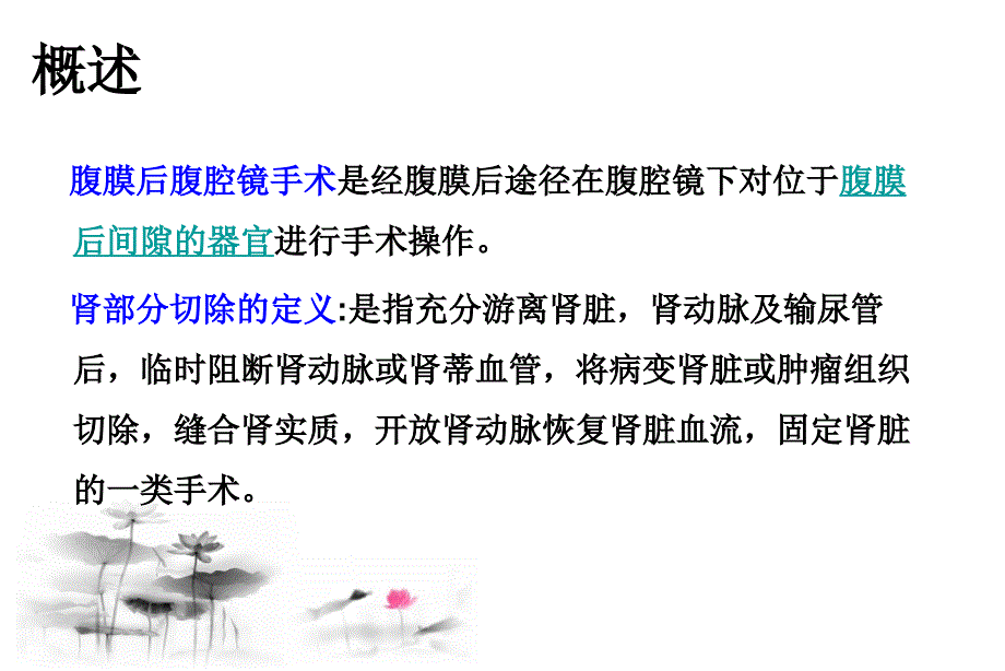 后腹腔镜肾部分切除术护理配合ppt课件.ppt_第3页