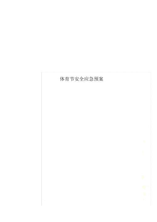 体育节安全应急预案.doc