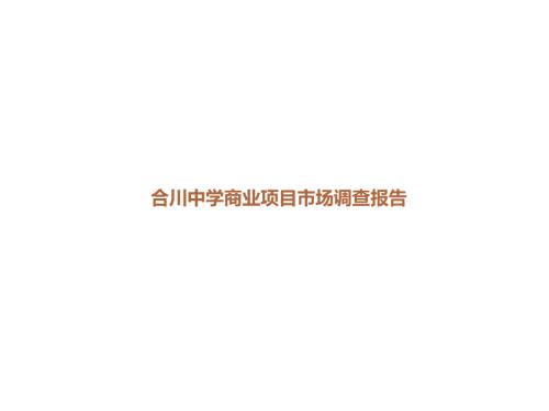 合川商业地产市场调查报告.ppt