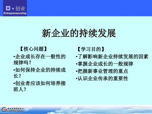 创业管理课件新企业的持续发展.ppt