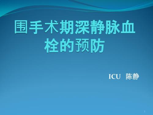 围手术期深静脉血栓的预防PPT课件.pptx