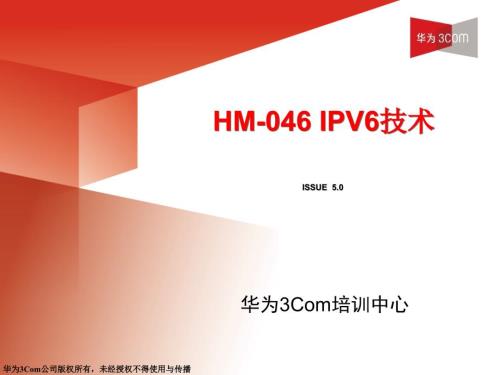 华为IPv6技术V5.0教程.ppt