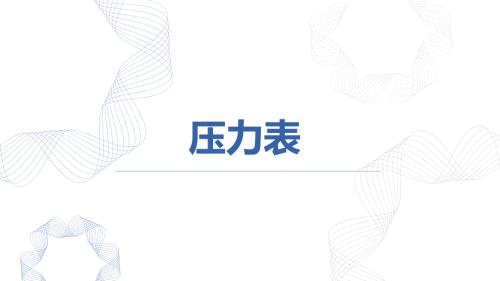 压力表基础知识PPT课件.ppt