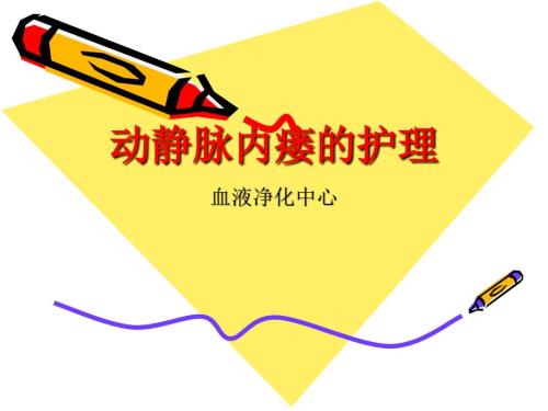 动静脉内瘘的护理.ppt
