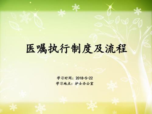 医嘱执行制度及流程.ppt