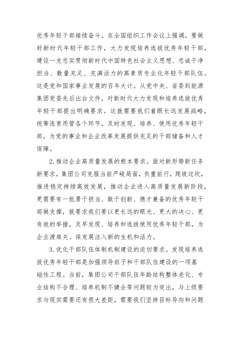 关于适应新时代要求大力发现培养选拔优秀年轻干部的规划方案范文.docx_第3页