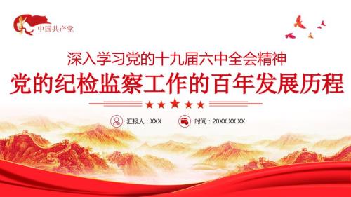 党的纪检监察工作的百年发展历程PPT课件带内容.pptx