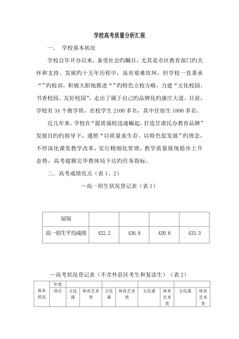 学校高考质量分析报告.doc_第1页