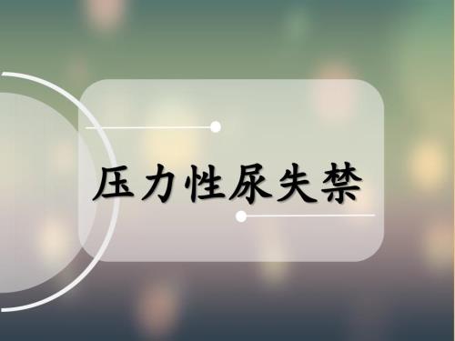 压力性尿失禁PPT课件.ppt