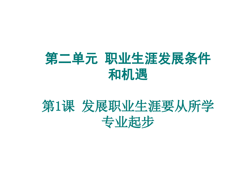 发展职业生涯规划要从所学专业起步.ppt_第1页