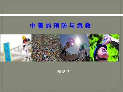 安全经验分享中暑预防与急救.ppt