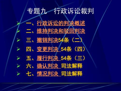 专题九行政诉讼裁判ppt课件.ppt