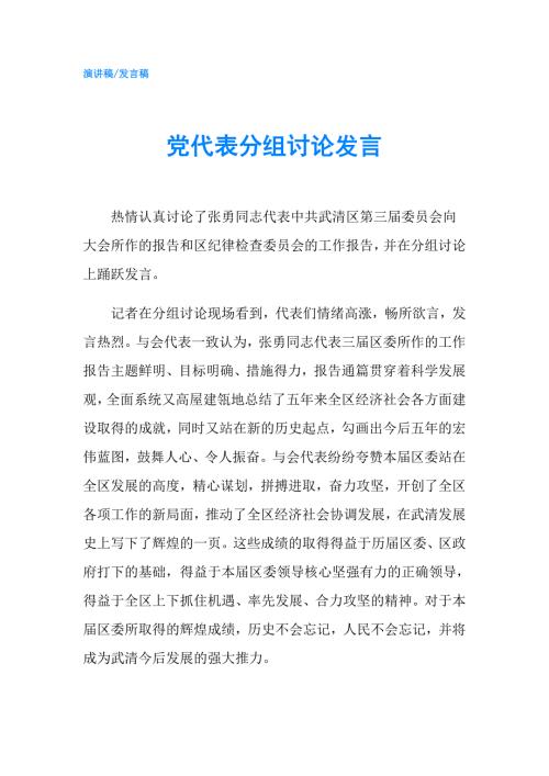 党代表分组讨论发言.doc