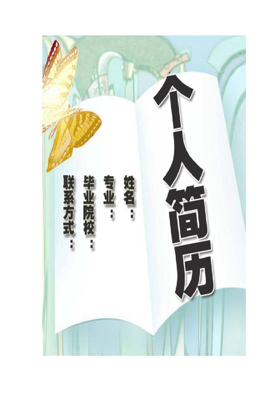 个人简历模板.doc_第2页