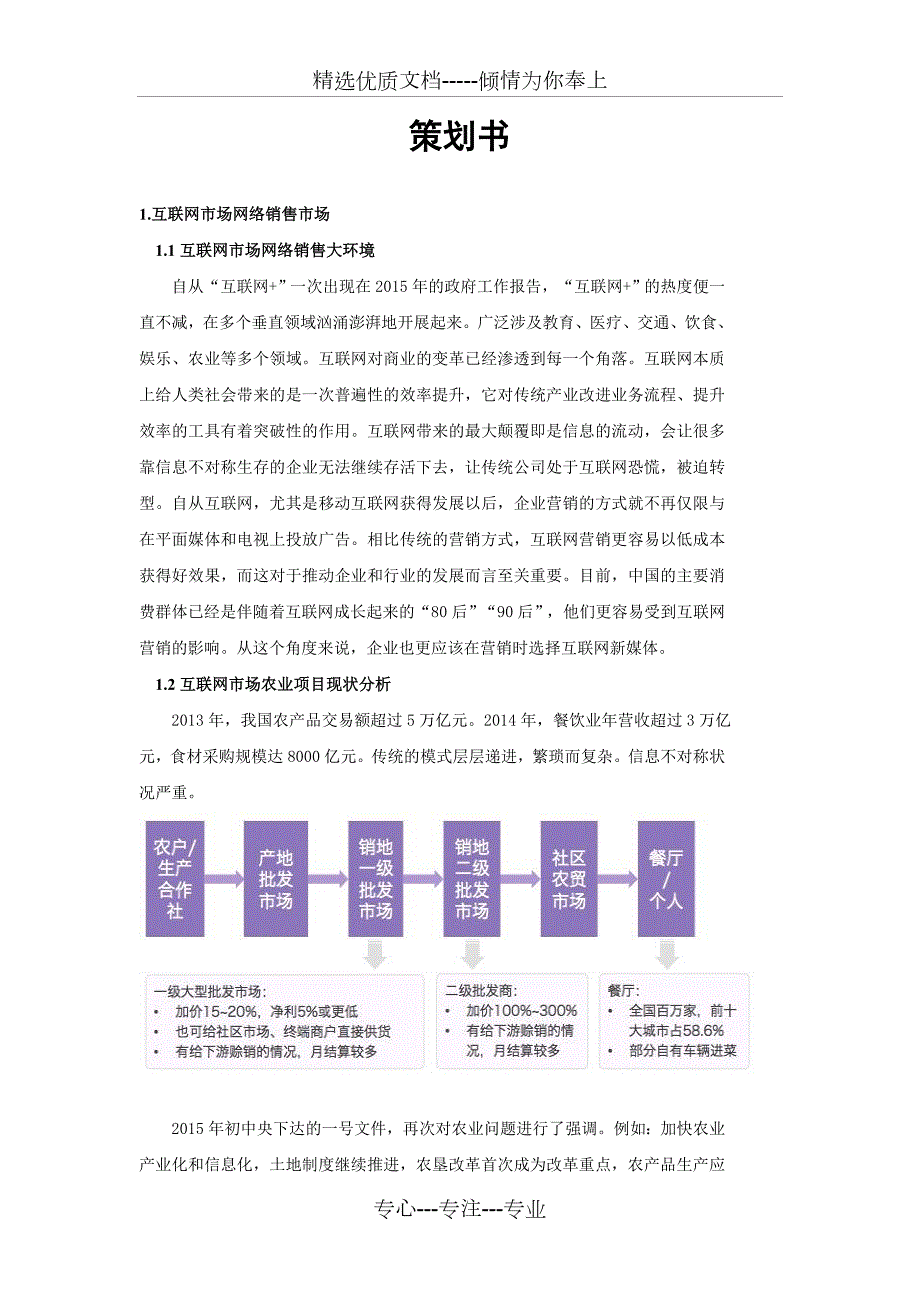 互联网农业营销策划书共6页.doc_第1页