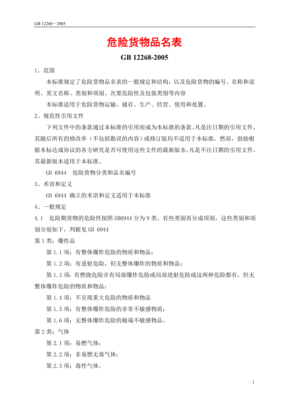 危险货物品名表.doc_第1页