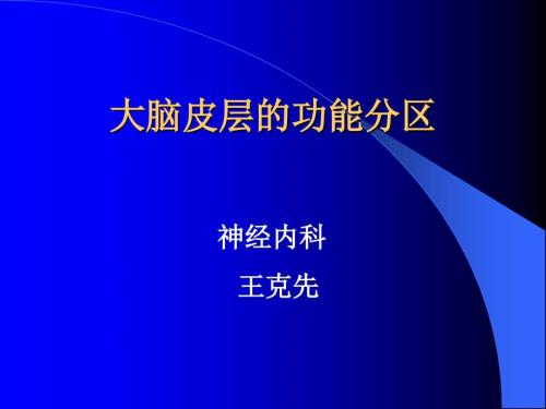 大脑皮质功能分区.ppt