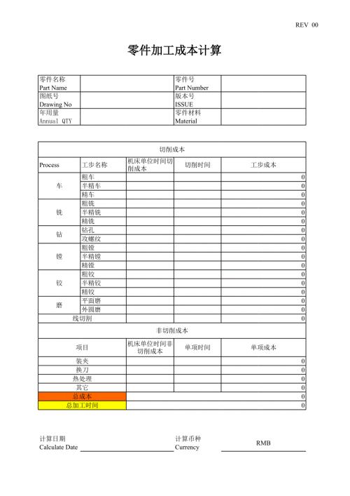 各种加工工时计算.xls