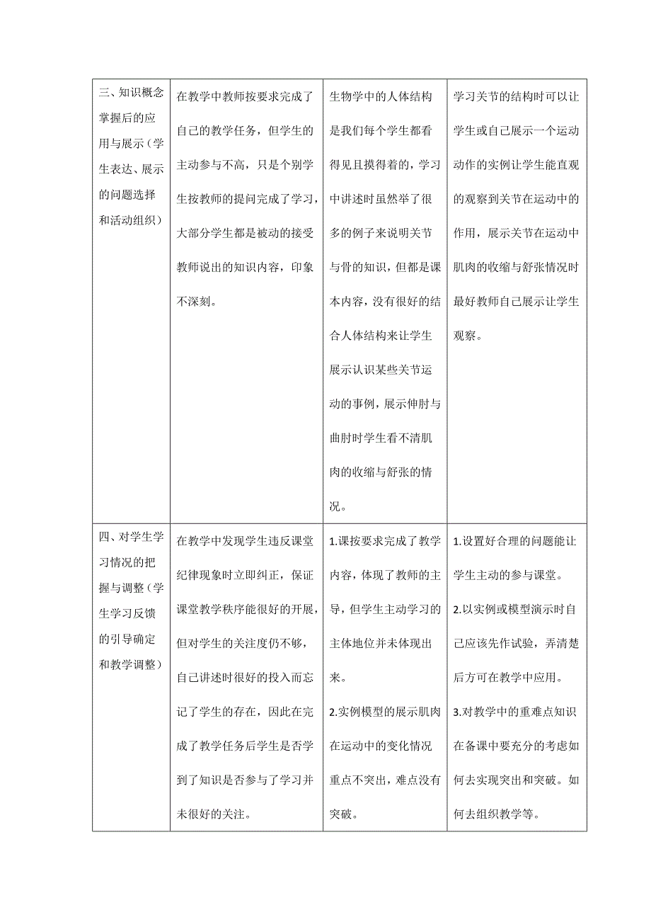 初中生物课堂观察记录与分析.doc_第2页