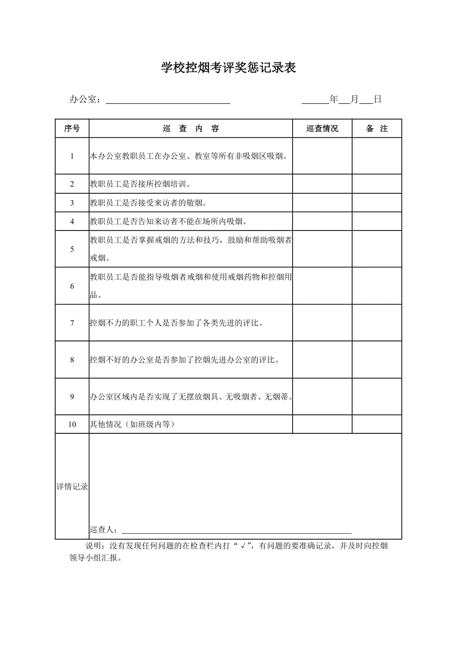 学校控烟考评奖惩制度标准记录表.doc_第3页