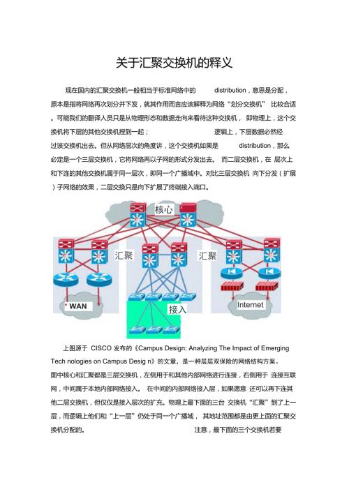 关于汇聚交换机的释义.doc