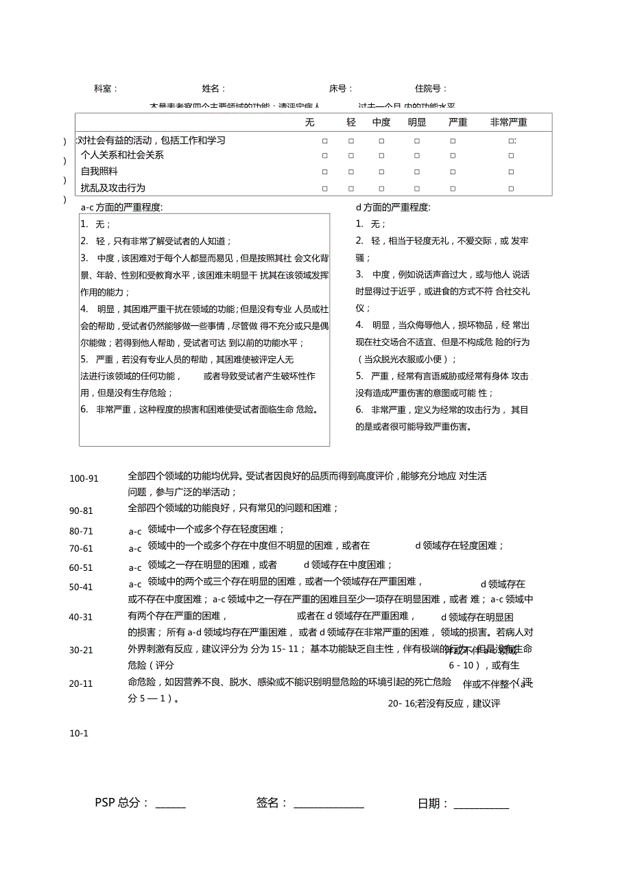 个人和社会功能量表工作表.doc_第1页