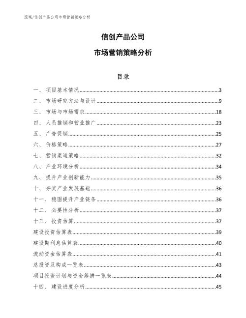 信创产品公司市场营销策略分析.docx