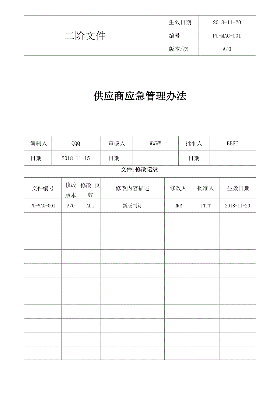供应商应急管理办法.docx_第1页