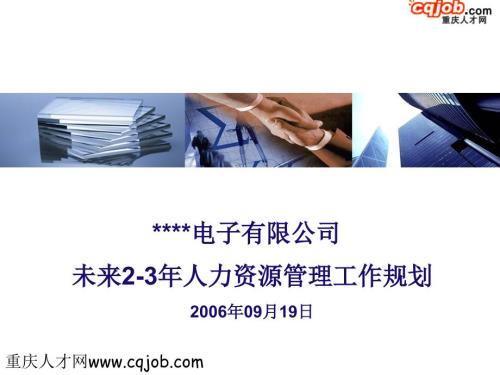 公司未来23年人力资源管理工作规划经典.ppt