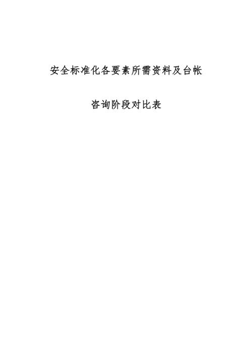 安全标准化各要素制度记录资料及台帐.doc