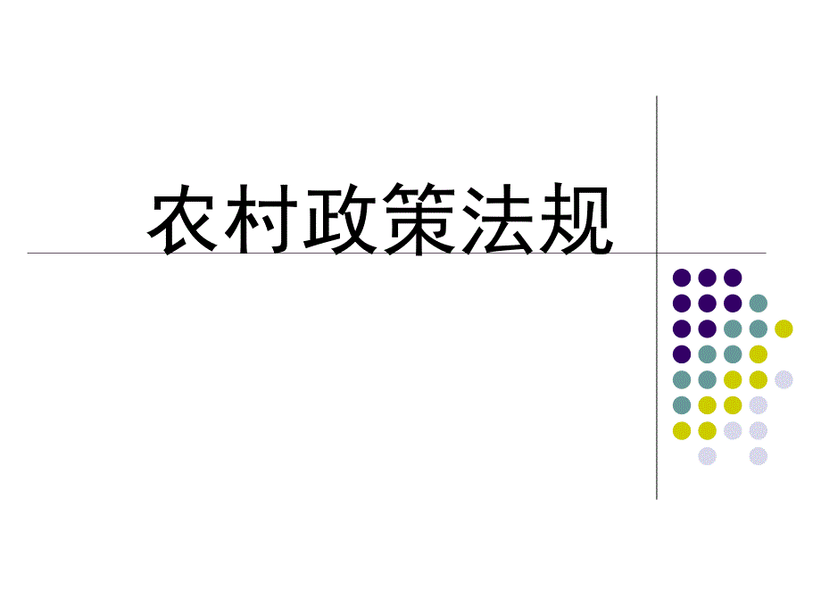 农村政策法规PPT课件.ppt_第1页