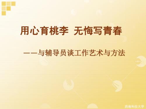 与辅导员谈工作的艺术与方法.ppt
