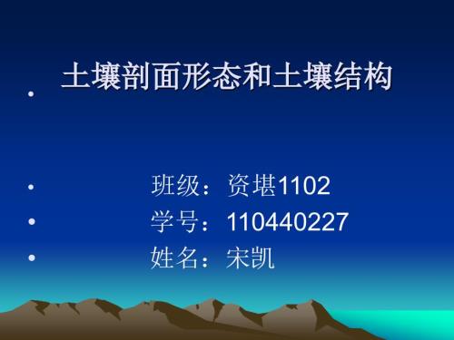 土壤的剖面形态和土壤结构.ppt