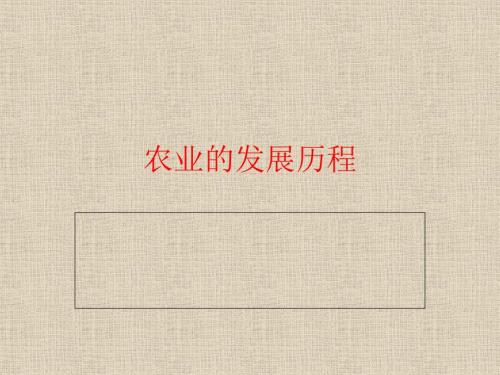 农业的发展历程PPT课件.ppt