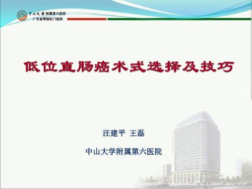 低位直肠癌术式选择及技巧.ppt