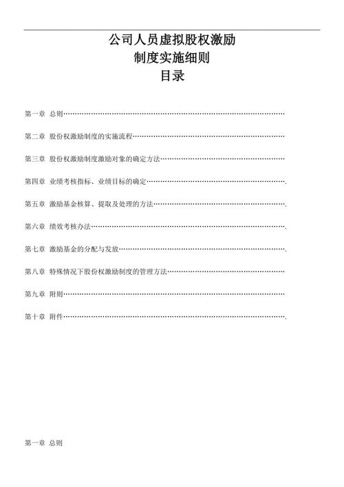 分红权激励制度范本.doc