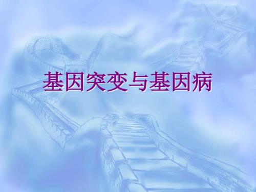 基因突变与基因病PPT课件.ppt